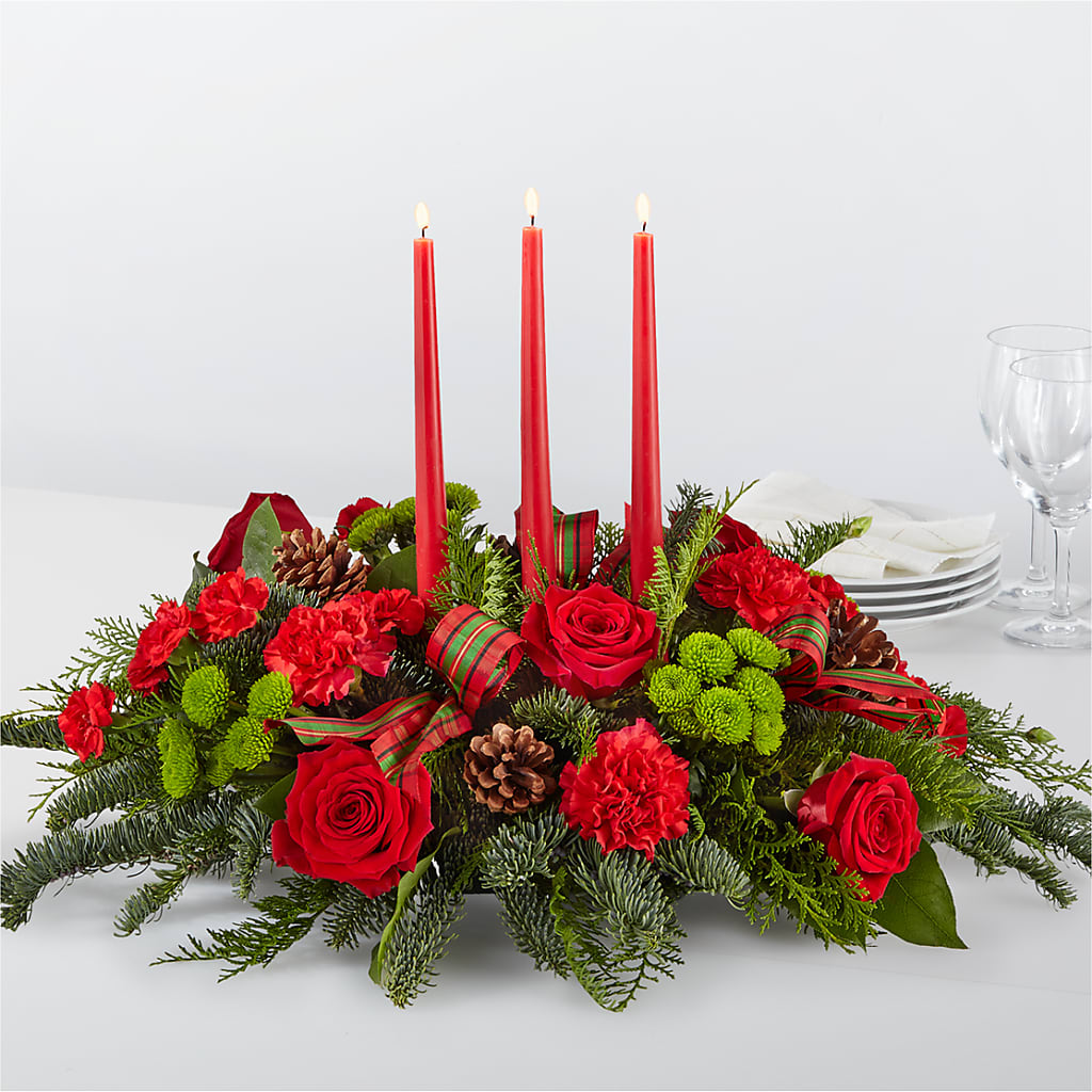 By the Candlelight Centerpiece – BLOOMERS FLOWERS & GIFTS, Campbell CA