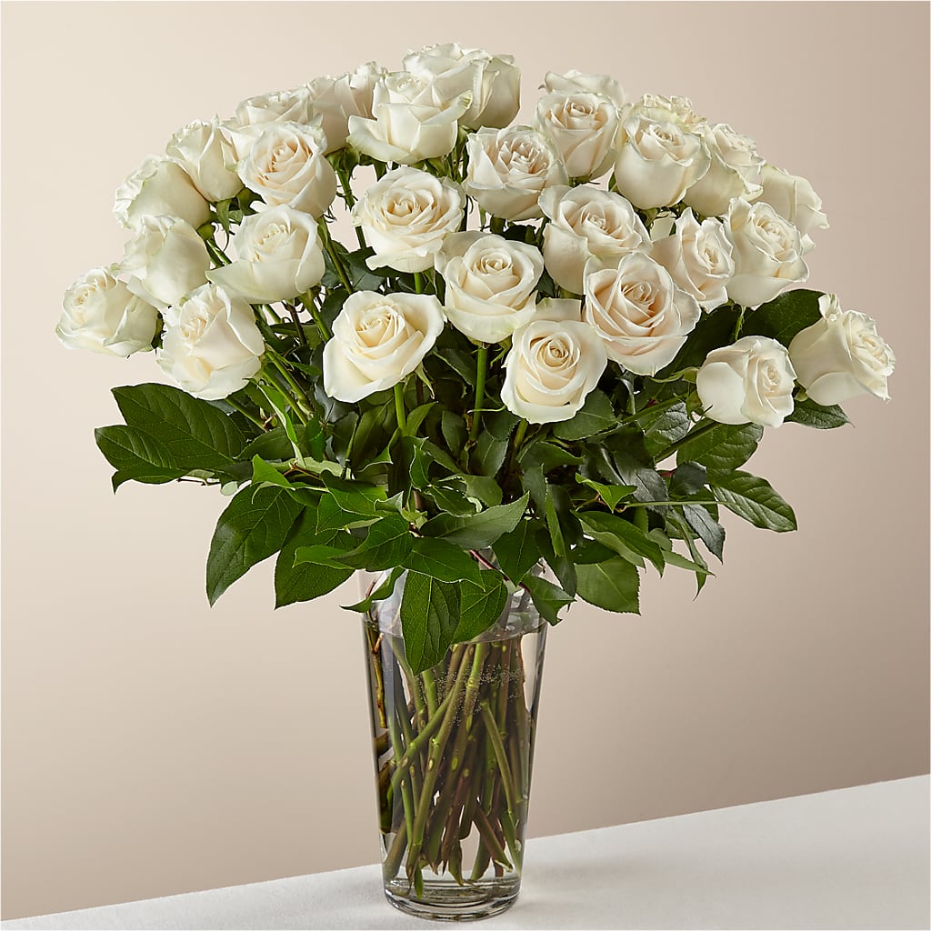 Long Stem White Rose Bouquet – BLOOMERS FLOWERS & GIFTS, Campbell CA