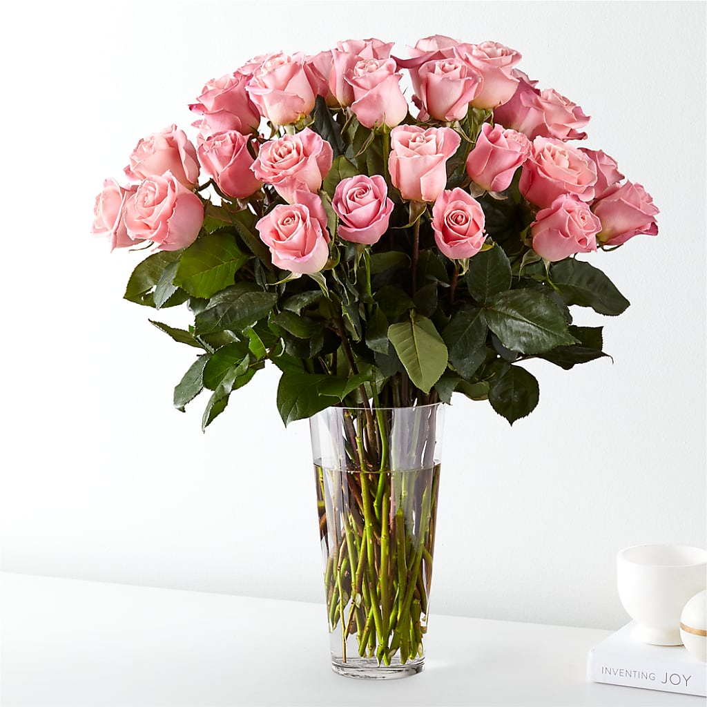 Long Stem Pink Rose Bouquet – BLOOMERS FLOWERS & GIFTS, Campbell CA