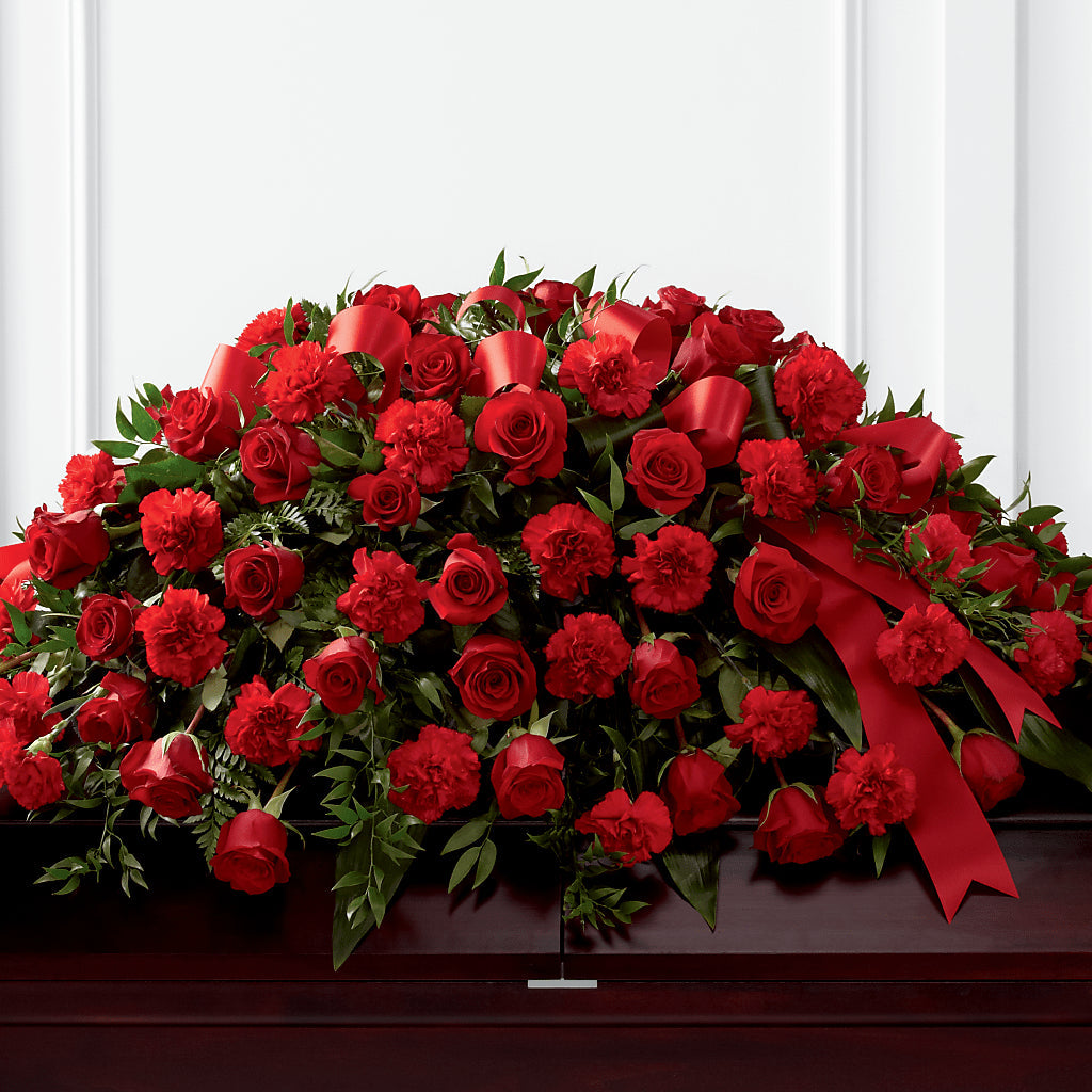 Tribute of Life Casket Spray – BLOOMERS FLOWERS & GIFTS, Campbell CA