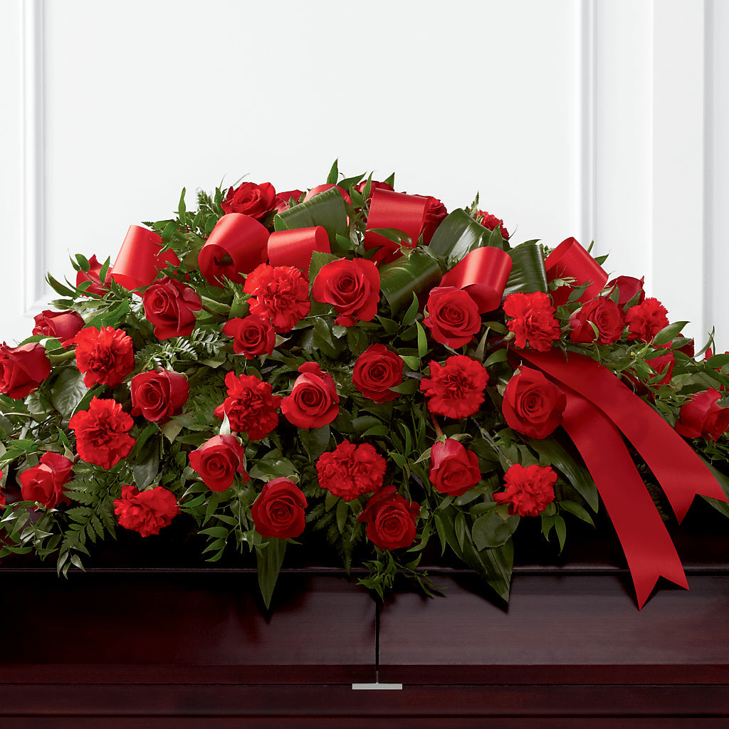 Tribute of Life Casket Spray – BLOOMERS FLOWERS & GIFTS, Campbell CA