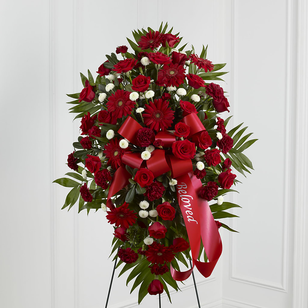 Treasured Memories Standing Spray – BLOOMERS FLOWERS & GIFTS, Campbell CA