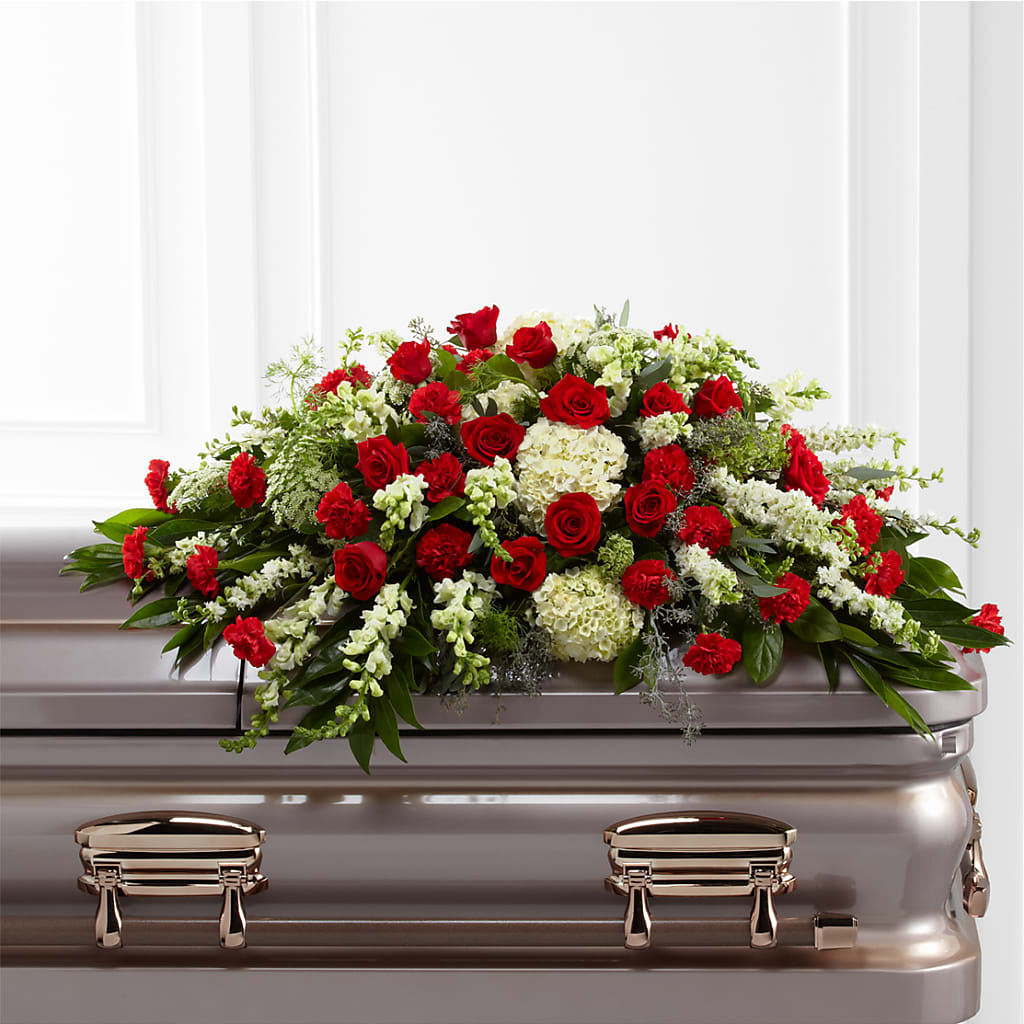 Sincerity Casket Spray – BLOOMERS FLOWERS & GIFTS, Campbell CA