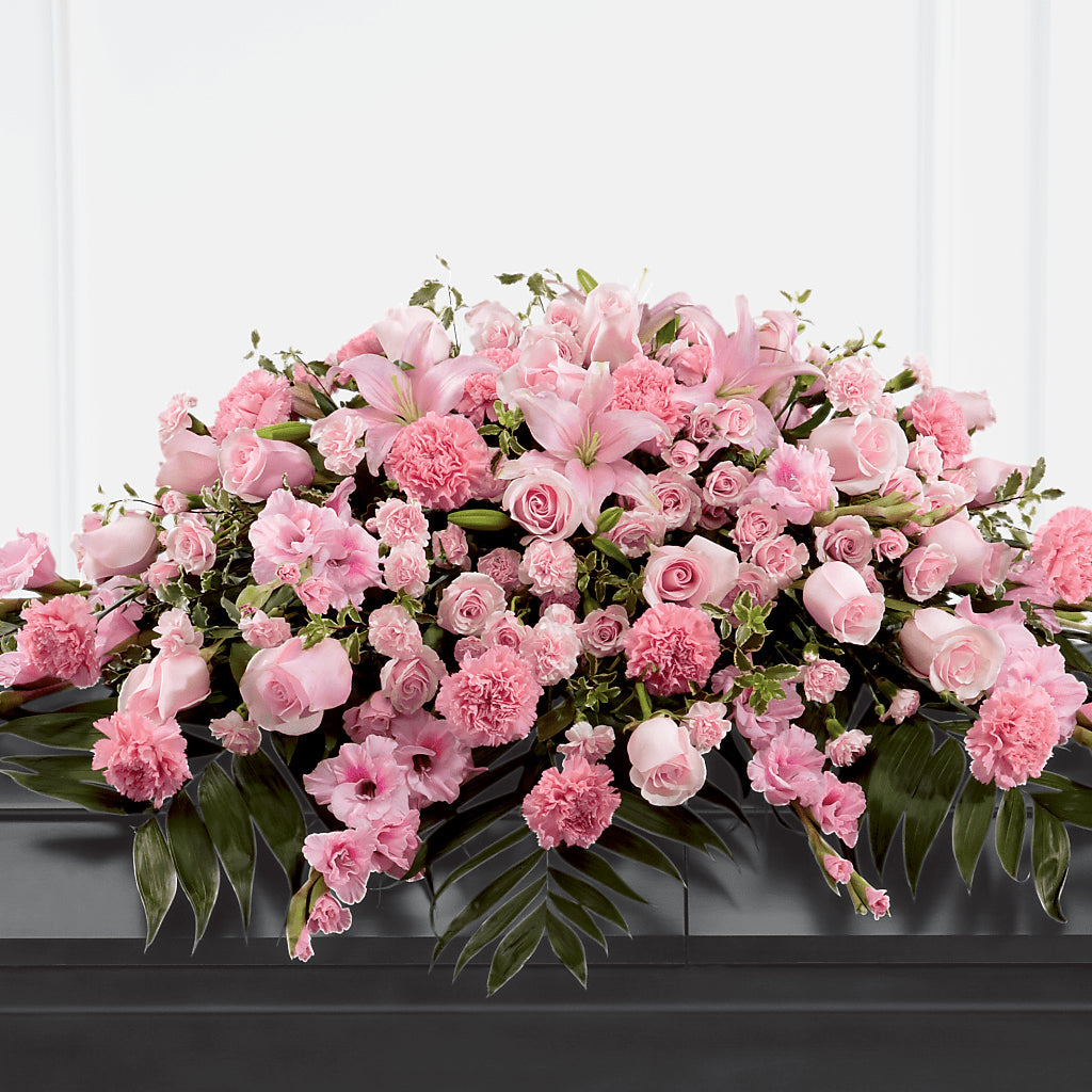 Garden of Comfort Casket Spray (Standard) – BLOOMERS FLOWERS & GIFTS, Campbell CA