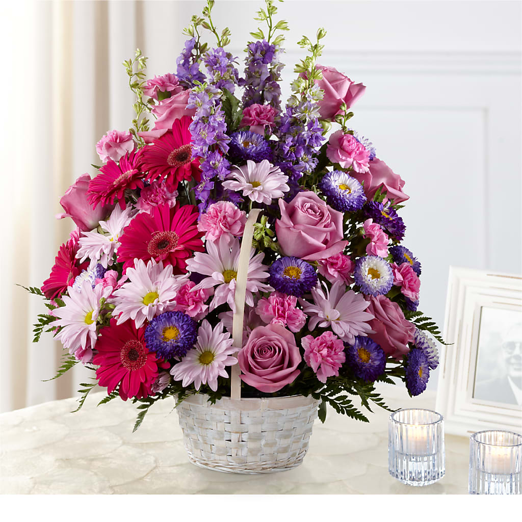Pastel Peace Basket – BLOOMERS FLOWERS & GIFTS, Campbell CA