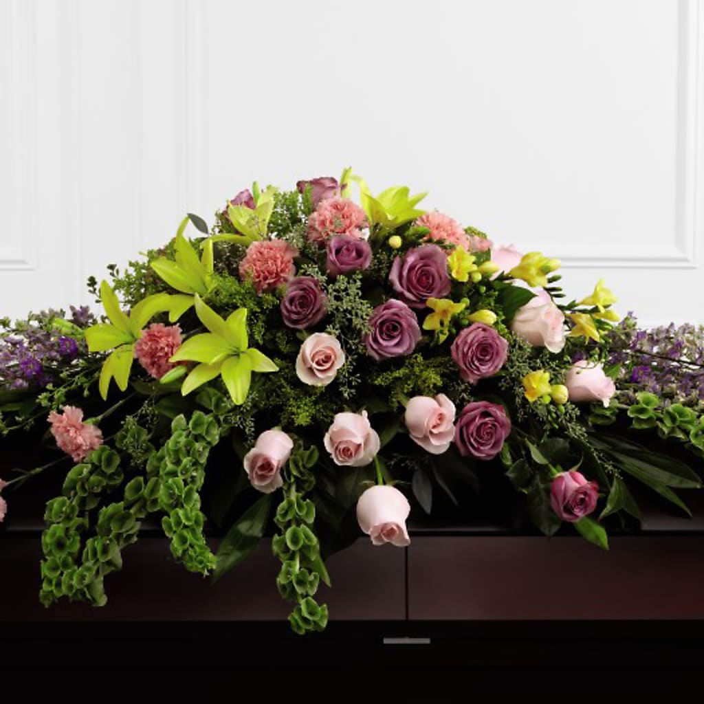 Forever Beloved Casket Spray – BLOOMERS FLOWERS & GIFTS, Campbell CA