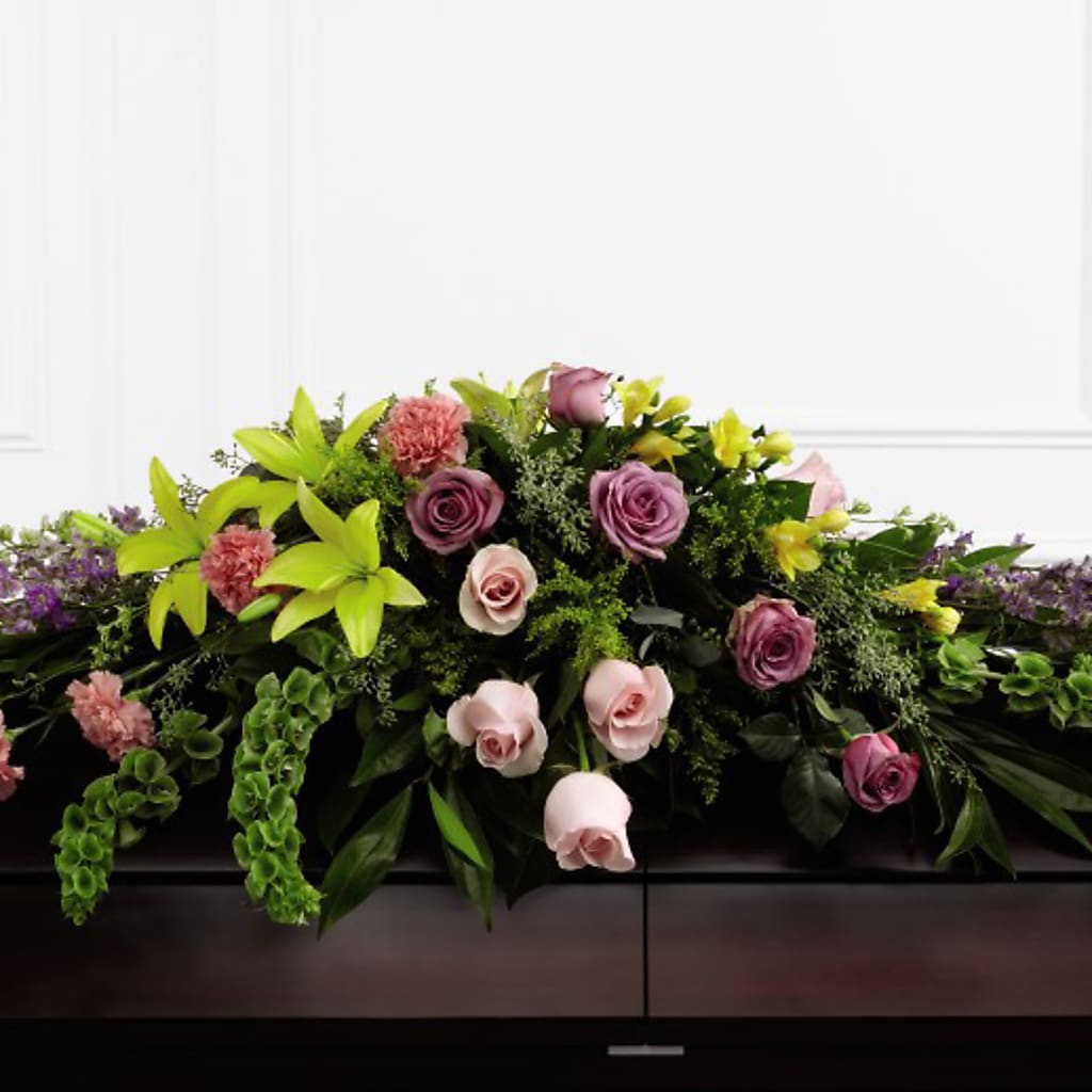 Forever Beloved Casket Spray – BLOOMERS FLOWERS & GIFTS, Campbell CA