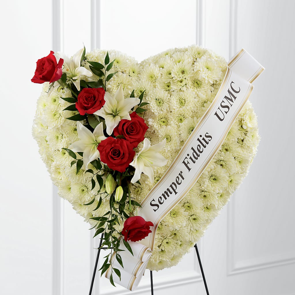 Heartfelt Hero Standing Heart – BLOOMERS FLOWERS & GIFTS, Campbell CA