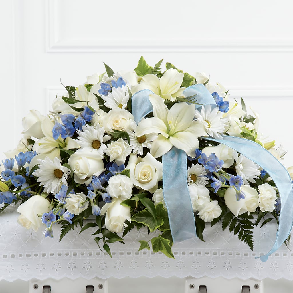 Tender Treasure Casket Spray – BLOOMERS FLOWERS & GIFTS, Campbell CA