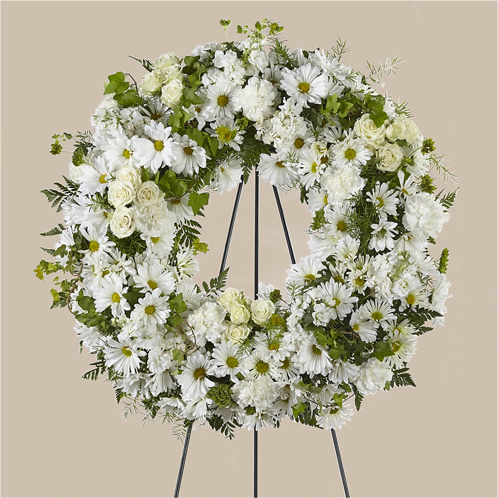 Faithful Wishes Wreath – BLOOMERS FLOWERS & GIFTS, Campbell CA
