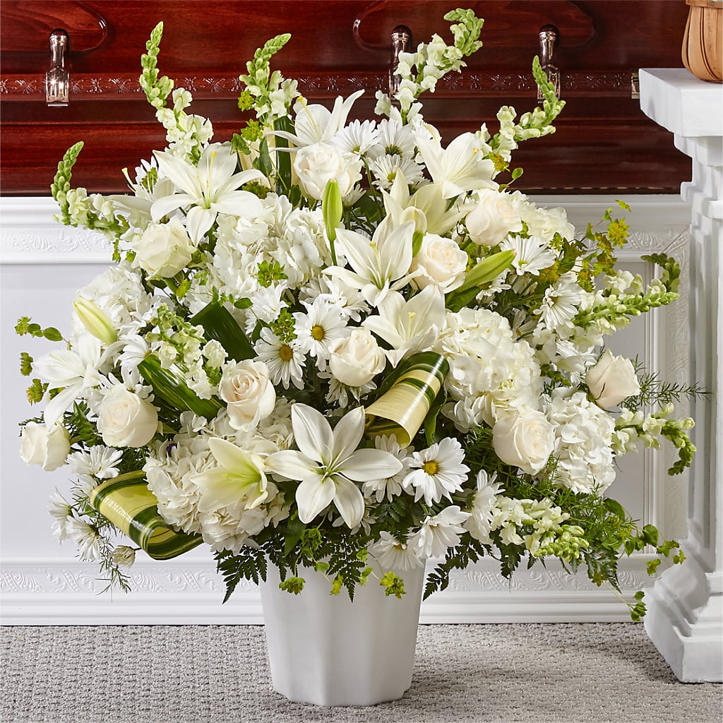 Thoughts of Tranquility Floor Basket – BLOOMERS FLOWERS & GIFTS, Campbell CA