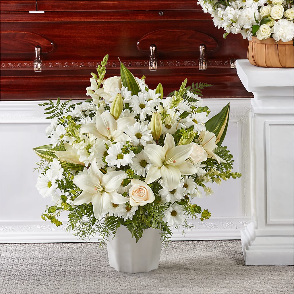 Thoughts of Tranquility Floor Basket – BLOOMERS FLOWERS & GIFTS, Campbell CA