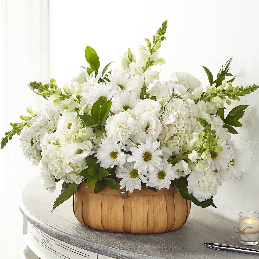 Pure Ivory Basket – BLOOMERS FLOWERS & GIFTS, Campbell CA