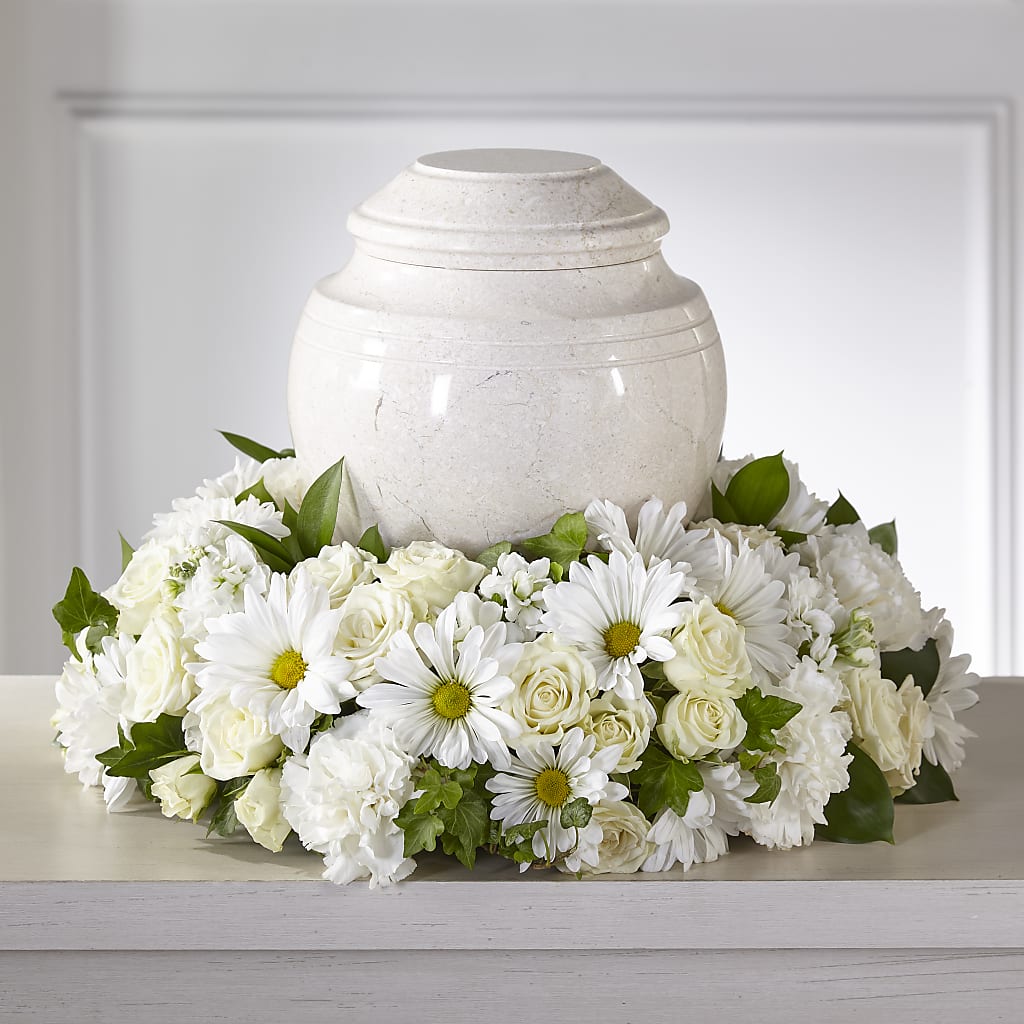 Ivory Gardens Cremation Adornment – BLOOMERS FLOWERS & GIFTS, Campbell CA