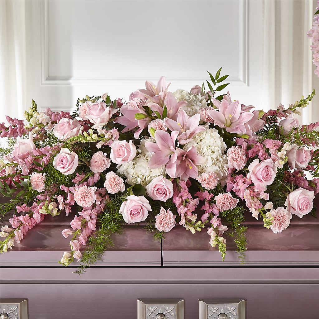 Life & Remembrance Casket Spray – BLOOMERS FLOWERS & GIFTS, Campbell CA