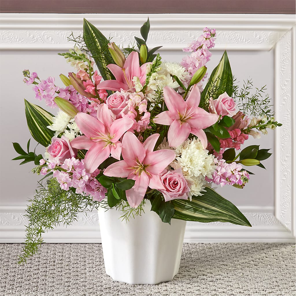 Simply Serene Floor Basket – BLOOMERS FLOWERS & GIFTS, Campbell CA