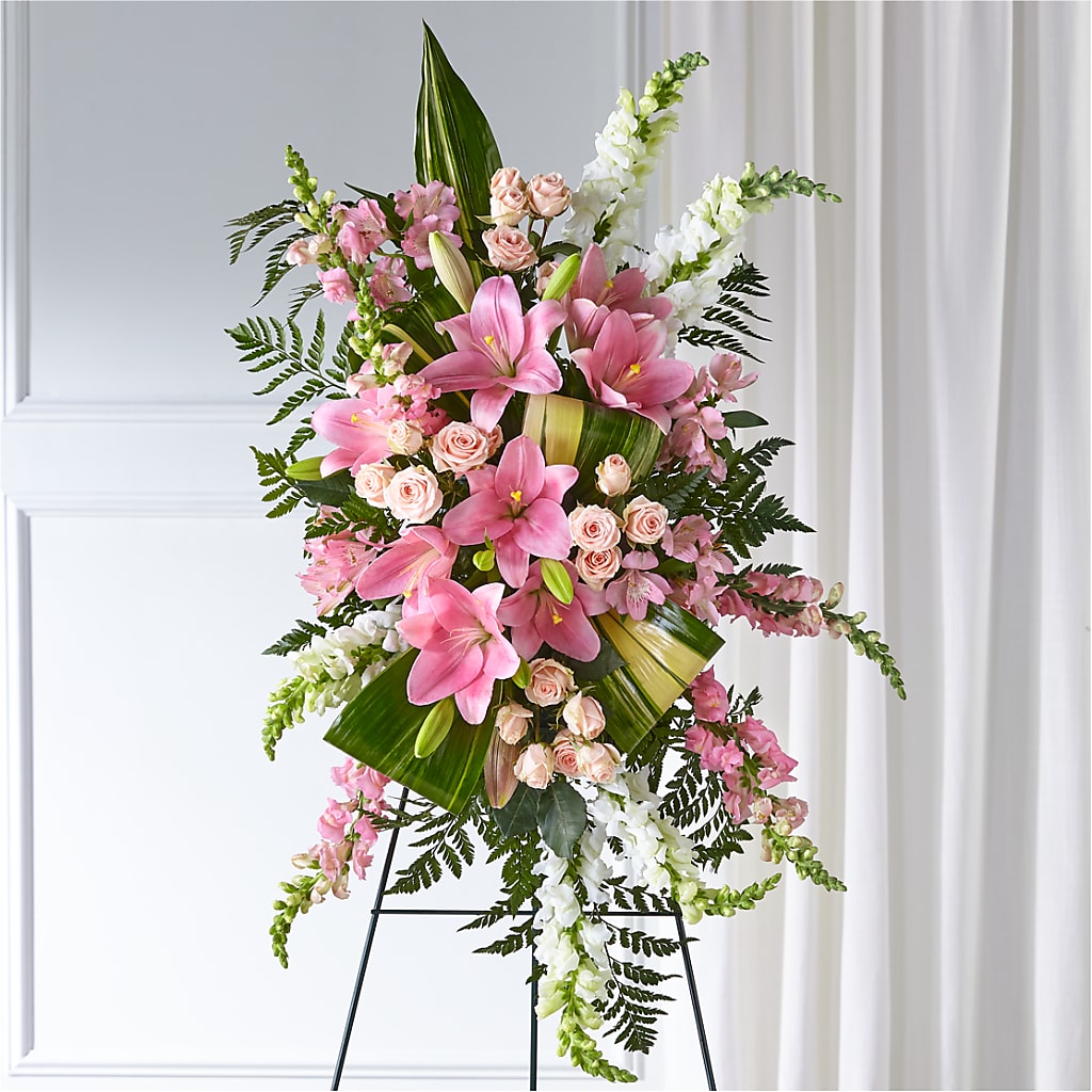 Elegant Embrace Standing Spray – BLOOMERS FLOWERS & GIFTS, Campbell CA
