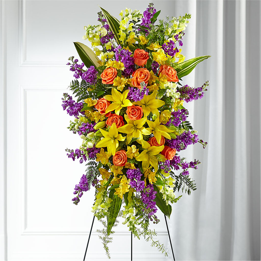 Thoughtful Prayers Standing Spray – BLOOMERS FLOWERS & GIFTS, Campbell CA
