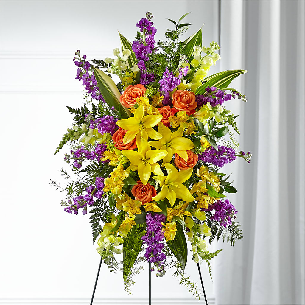 Thoughtful Prayers Standing Spray – BLOOMERS FLOWERS & GIFTS, Campbell CA