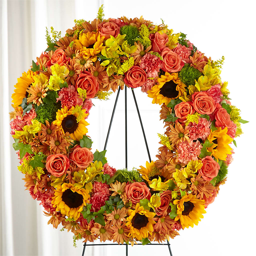 Autumnal Memories Wreath (Standard) – BLOOMERS FLOWERS & GIFTS, Campbell CA
