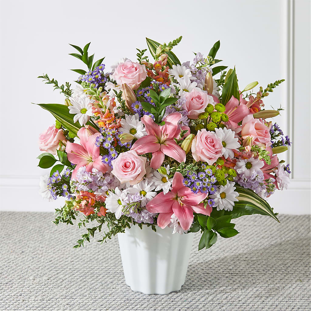 Abundant Compassion Floor Basket – BLOOMERS FLOWERS & GIFTS, Campbell CA