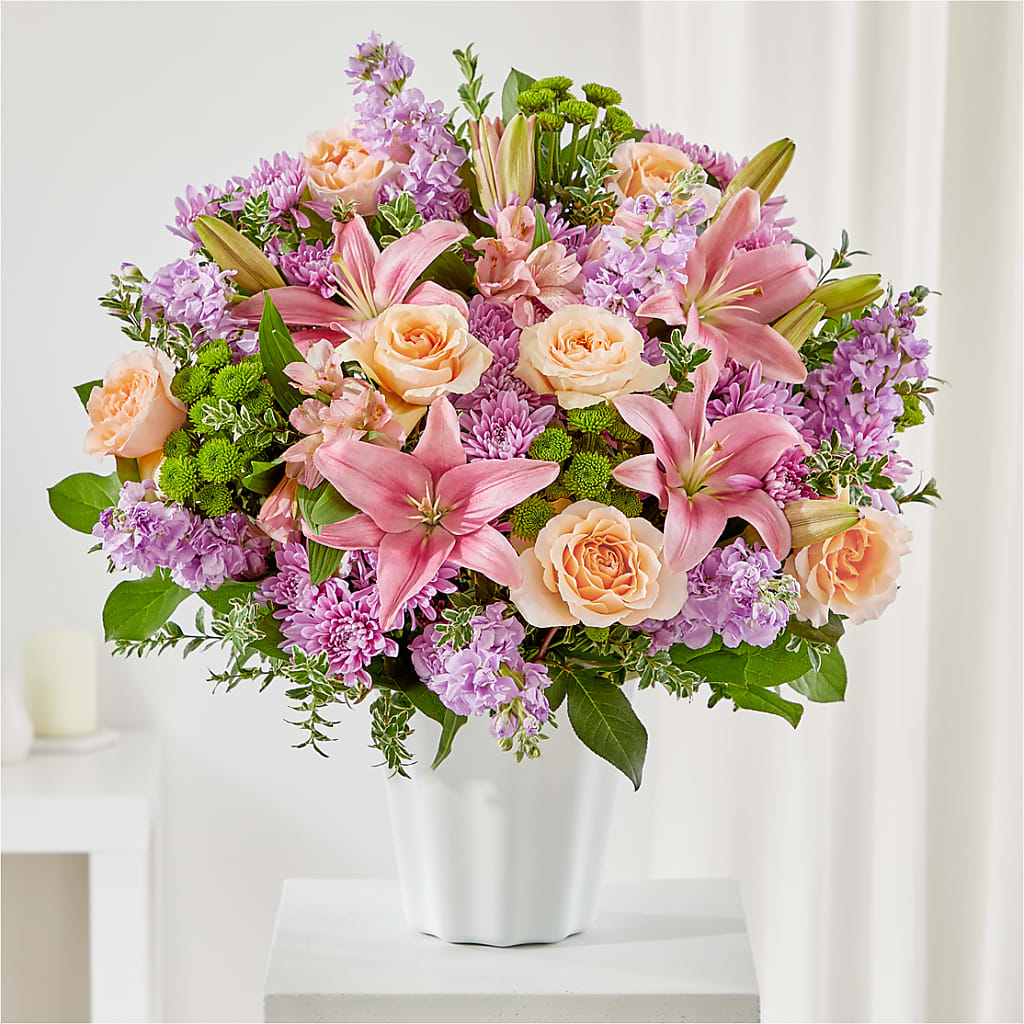 Supportive Embrace Tabletop Basket – BLOOMERS FLOWERS & GIFTS, Campbell CA