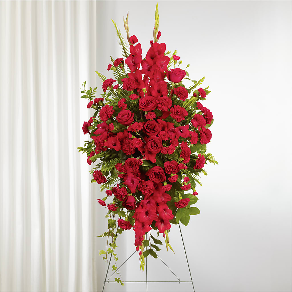 From the Heart Standing Spray – BLOOMERS FLOWERS & GIFTS, Campbell CA