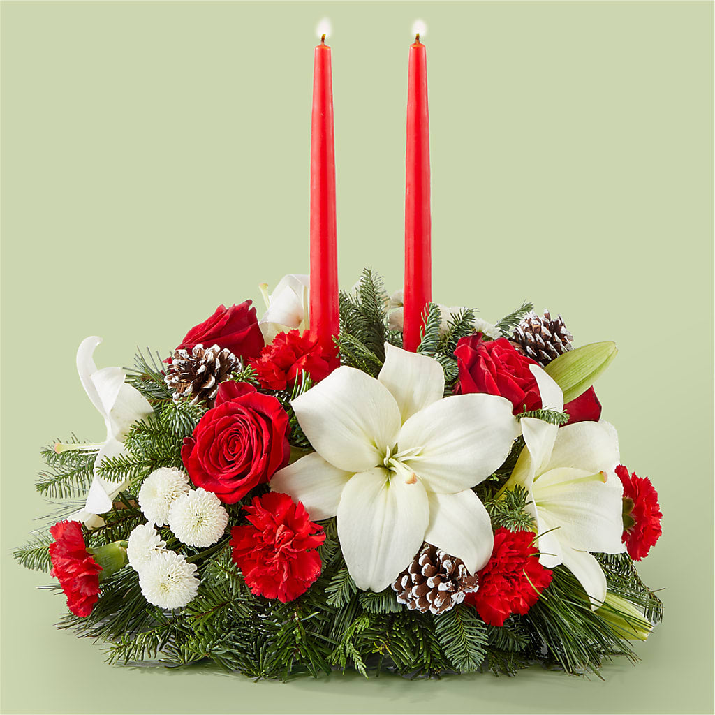 Seasonal Festivities Centerpiece – BLOOMERS FLOWERS & GIFTS, Campbell CA