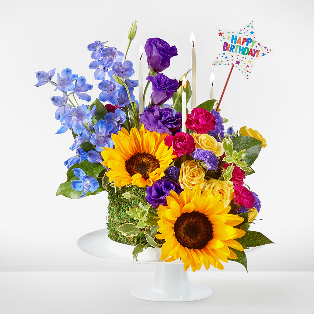 Star of the Day Floral Cake – BLOOMERS FLOWERS & GIFTS, Campbell CA