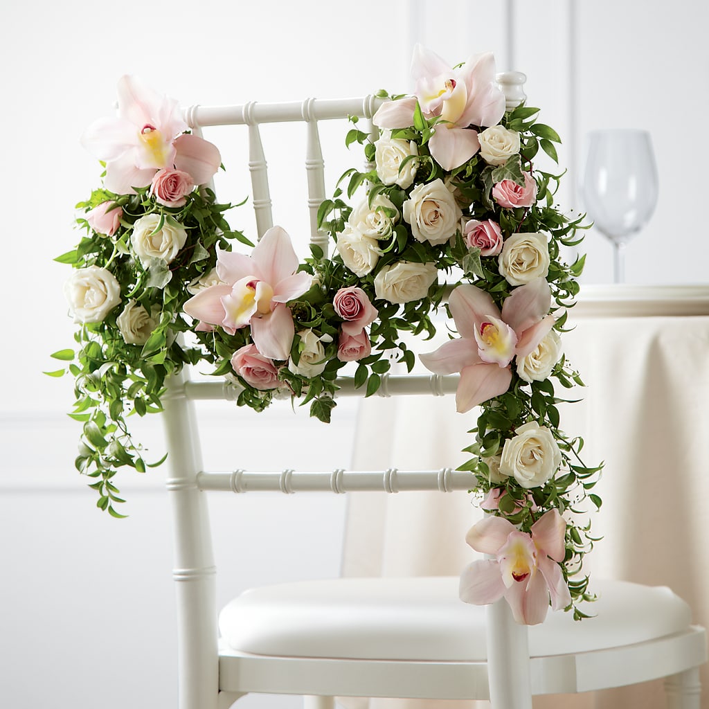 Orchid Rose Chair Décor – BLOOMERS FLOWERS & GIFTS, Campbell CA