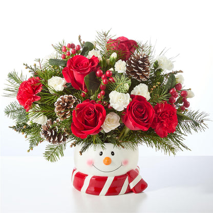 Jolly Snowman Bouquet – BLOOMERS FLOWERS & GIFTS, Campbell CA
