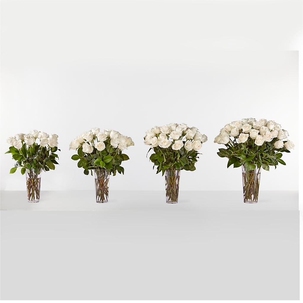 Long Stem White Rose Bouquet – BLOOMERS FLOWERS & GIFTS, Campbell CA