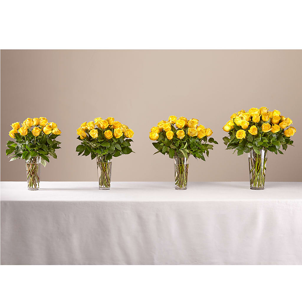 Long Stem Yellow Rose Bouquet – BLOOMERS FLOWERS & GIFTS, Campbell CA
