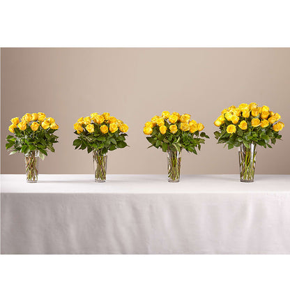 Long Stem Yellow Rose Bouquet – BLOOMERS FLOWERS & GIFTS, Campbell CA