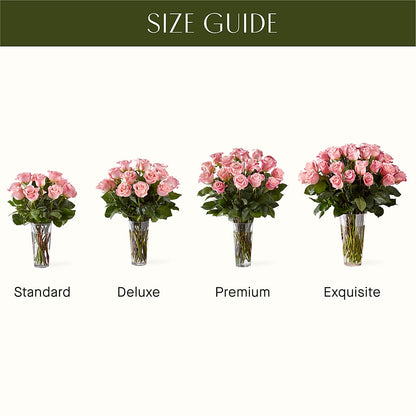 Long Stem Pink Rose Bouquet – BLOOMERS FLOWERS & GIFTS, Campbell CA