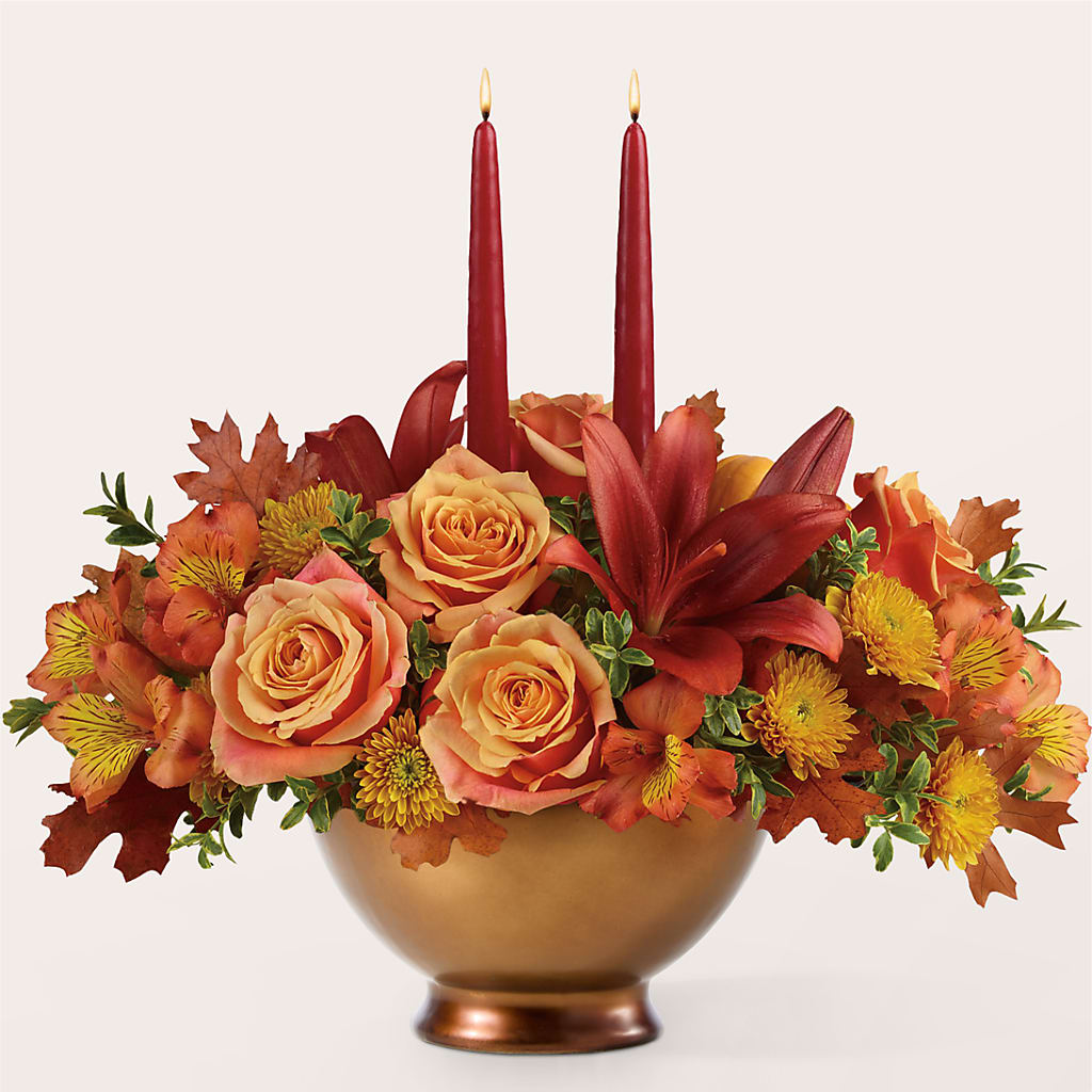 Harvest Table Centerpiece – BLOOMERS FLOWERS & GIFTS, Campbell CA