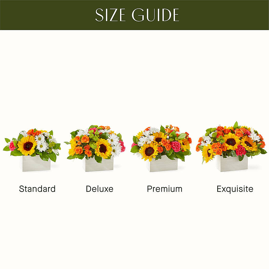 Sun-drenched Blooms Box Bouquet – BLOOMERS FLOWERS & GIFTS, Campbell CA