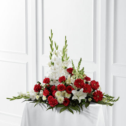 Crimson & White Arrangement – BLOOMERS FLOWERS & GIFTS, Campbell CA