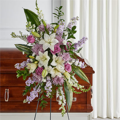 Grateful Hearts Standing Spray – BLOOMERS FLOWERS & GIFTS, Campbell CA