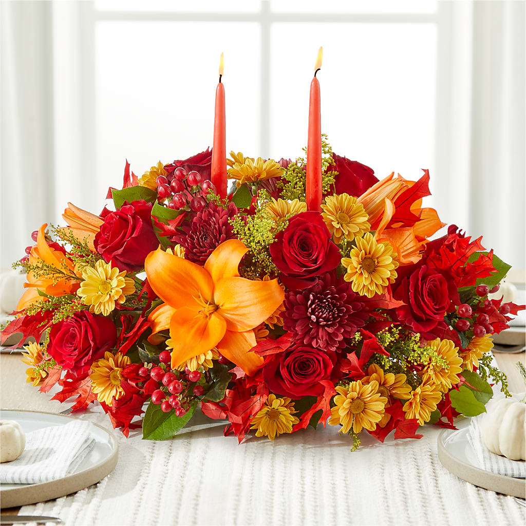 Autumn's Embrace Centerpiece – BLOOMERS FLOWERS & GIFTS, Campbell CA