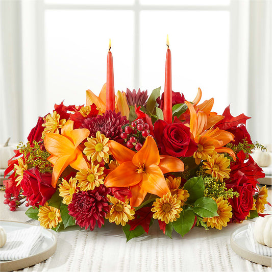 Autumn's Embrace Centerpiece – BLOOMERS FLOWERS & GIFTS, Campbell CA