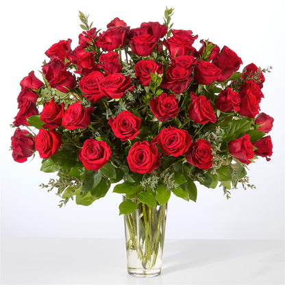 Forever Yours Fifty Stem Red Rose Bouquet – BLOOMERS FLOWERS & GIFTS, Campbell CA